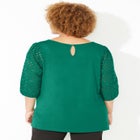 Liz&Me® Eyelet Peasant Top image number null