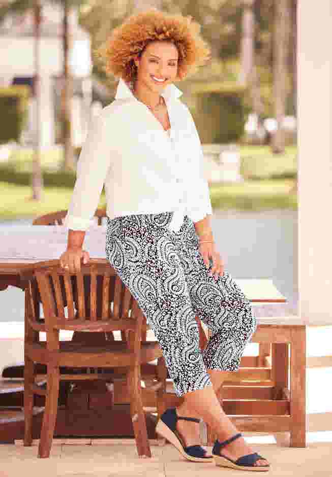 Liz&Me® Chino Tab Capri image number 4