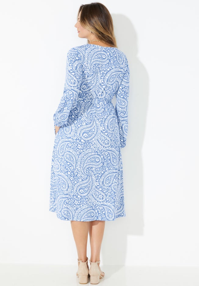 Liz&Me® Peasant Wrap Dress image number 3