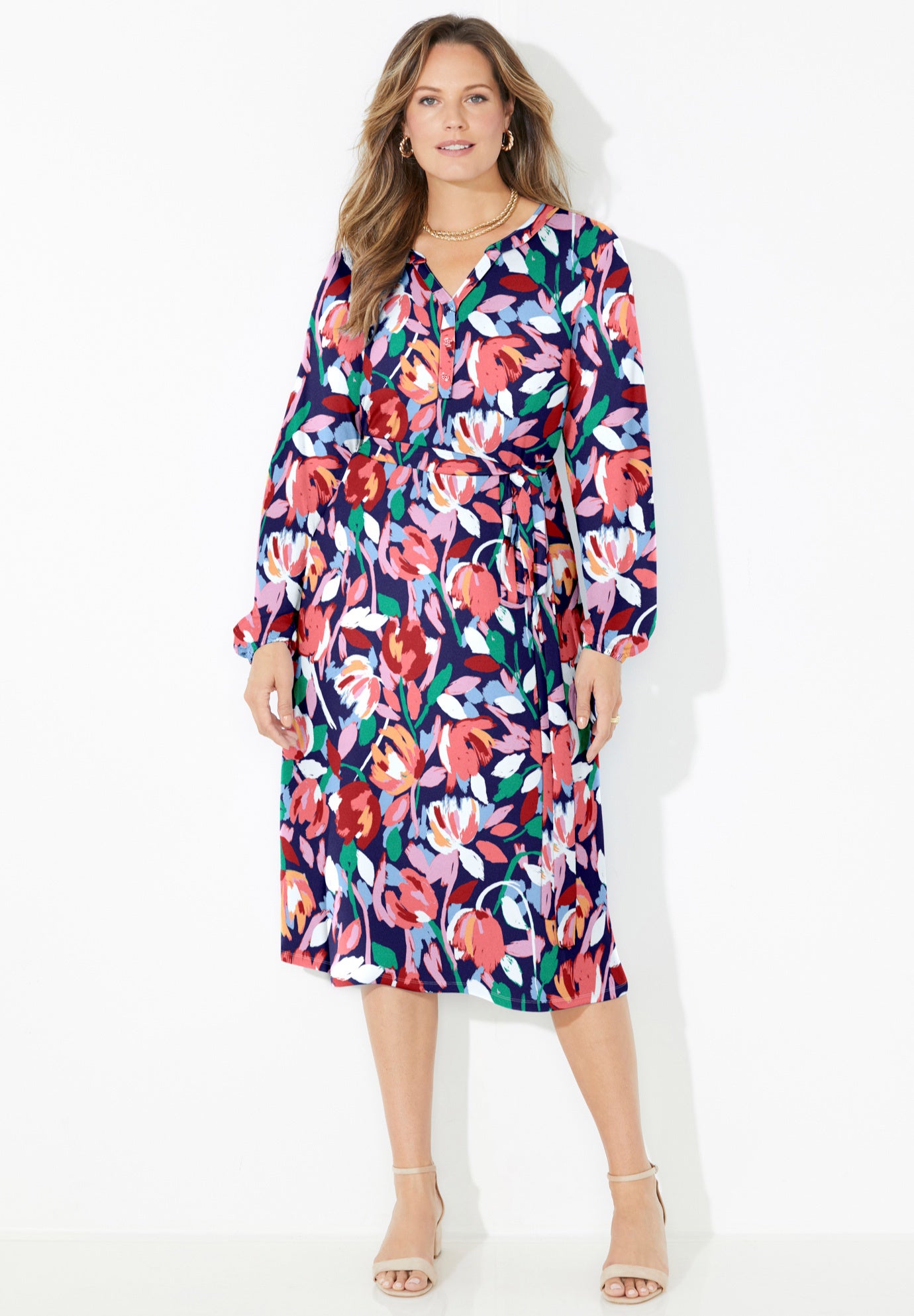 Liz&Me® Peasant Wrap Dress image number 0