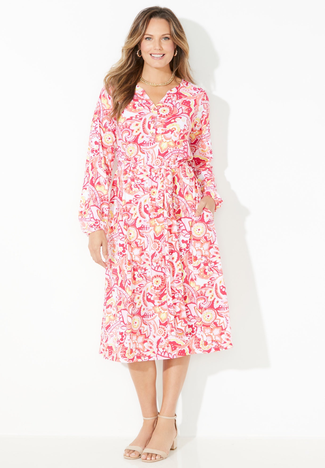 Liz&Me® Peasant Wrap Dress image number 0