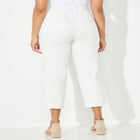 Eyelet Hem Straight Leg Capri image number null
