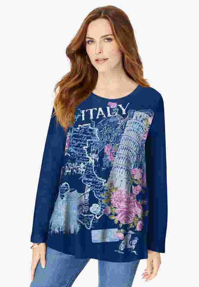 Travel Graphic Long Sleeve Tee image number 0