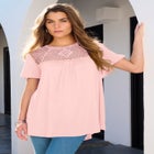 Lace Yoke Pleated Tunic image number null