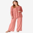 3-piece Lace Jacket/Tank/Pant Set image number null