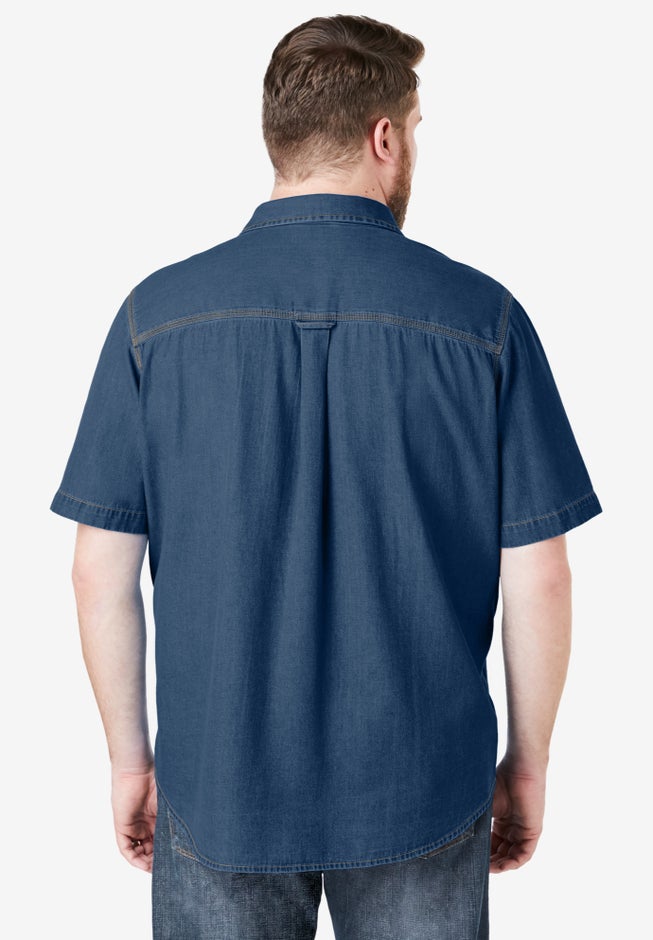 Short Sleeve Denim and Twill Shirt image number 1
