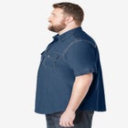 Short Sleeve Denim and Twill Shirt image number null