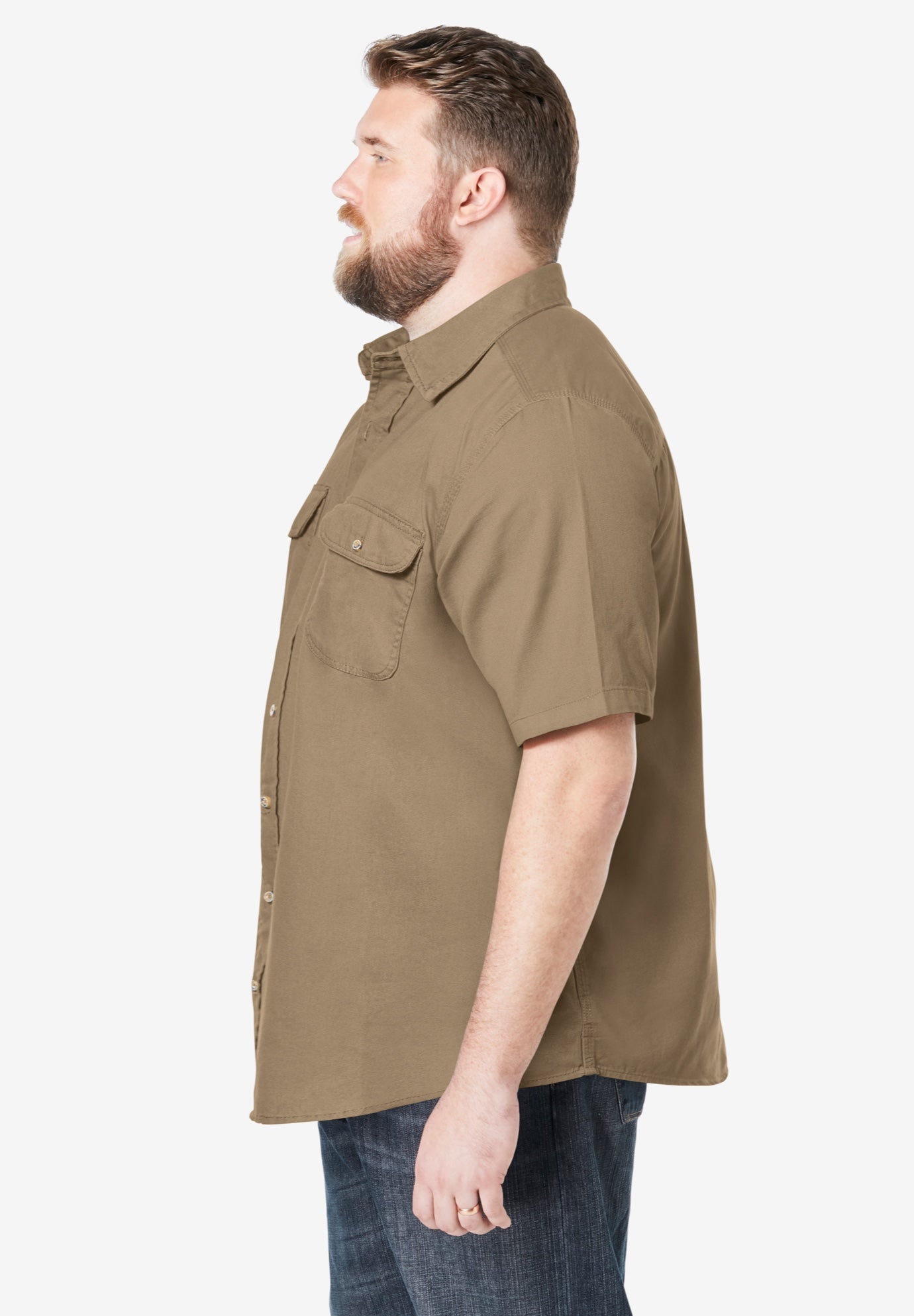Short Sleeve Denim and Twill Shirt image number 2
