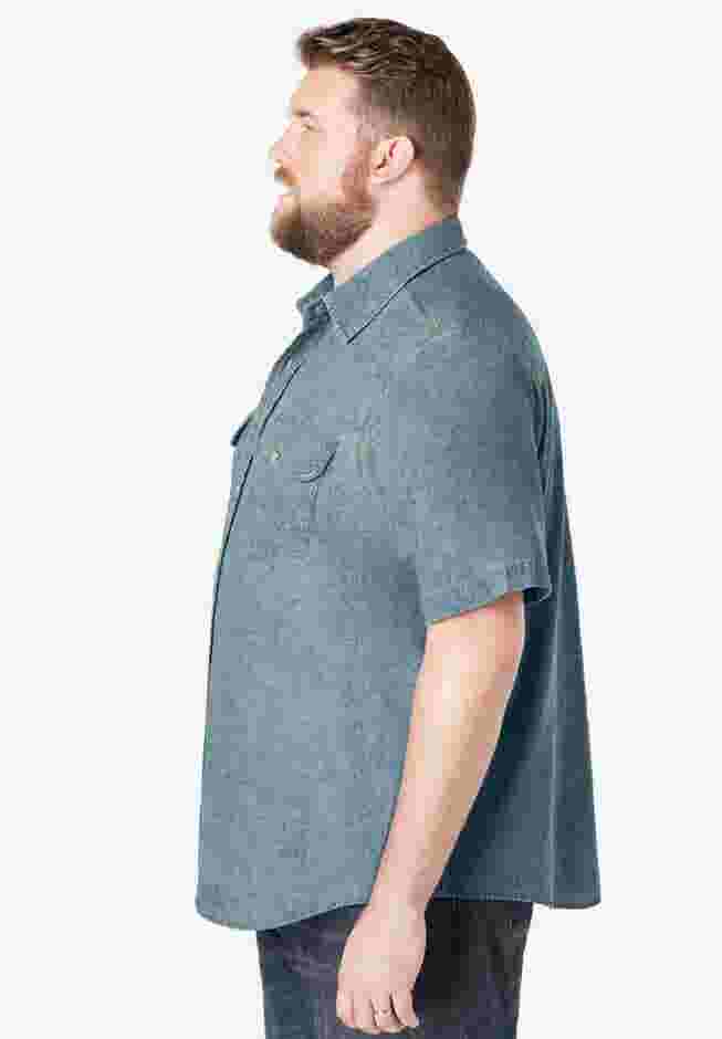 Short Sleeve Denim and Twill Shirt image number 2