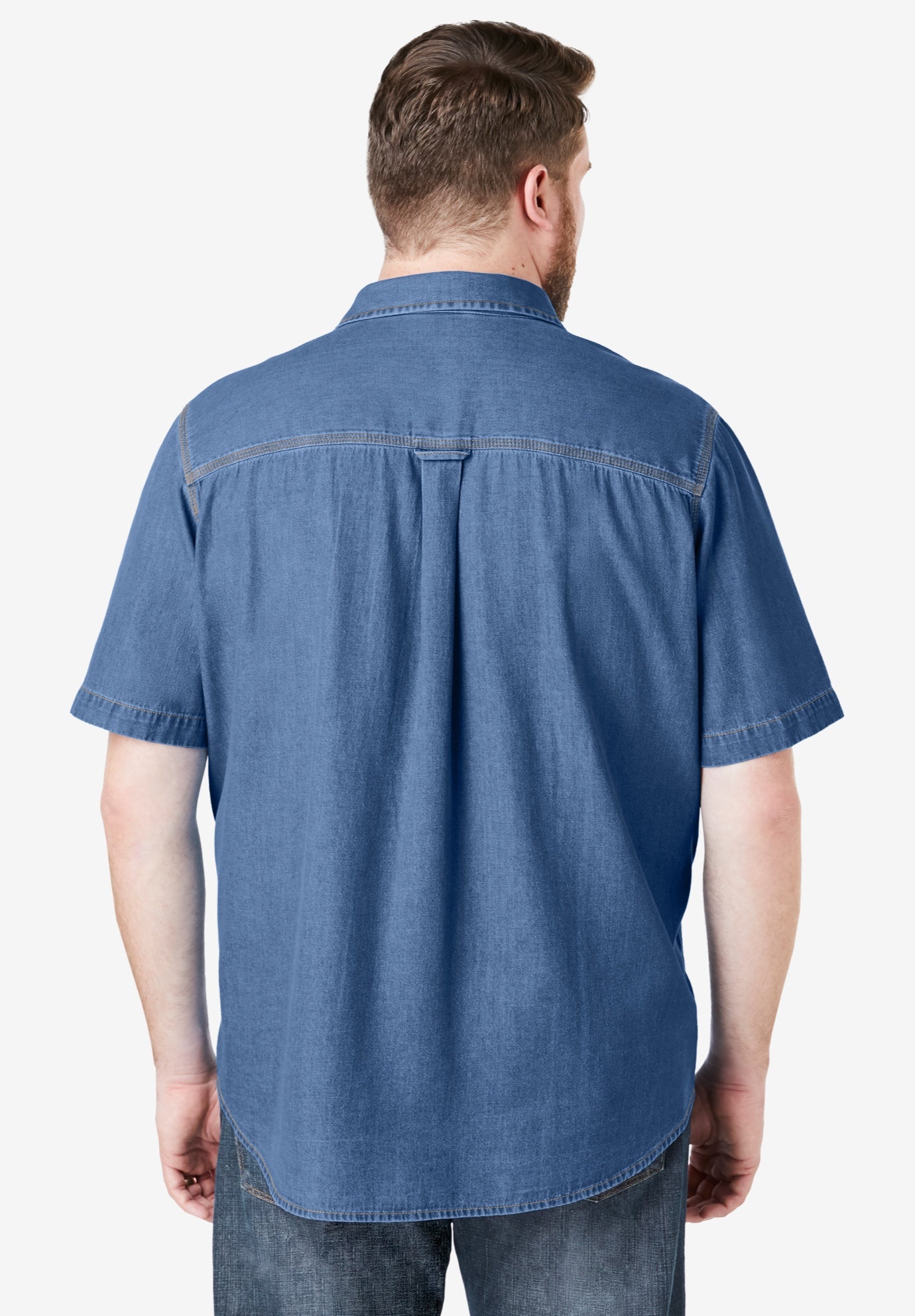 Short Sleeve Denim and Twill Shirt image number 1