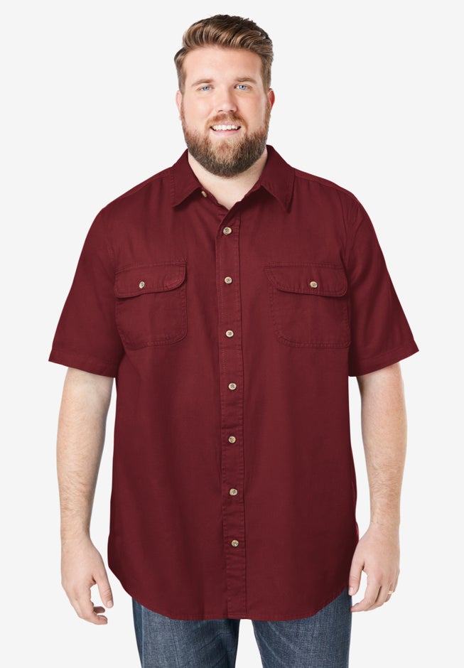 Short Sleeve Denim and Twill Shirt image number 3