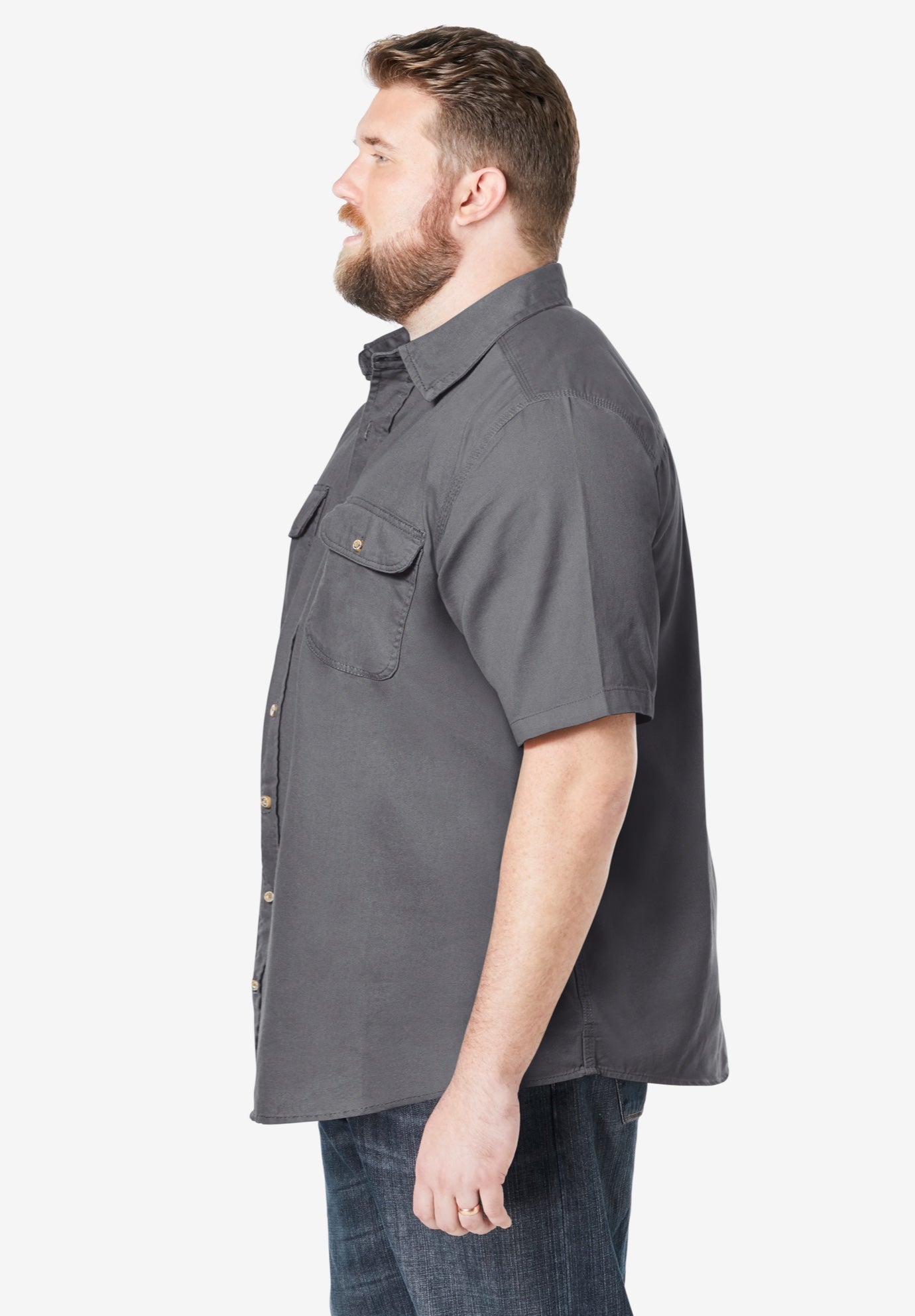 Short Sleeve Denim and Twill Shirt image number 2