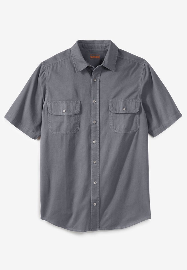 Short Sleeve Denim and Twill Shirt image number 0