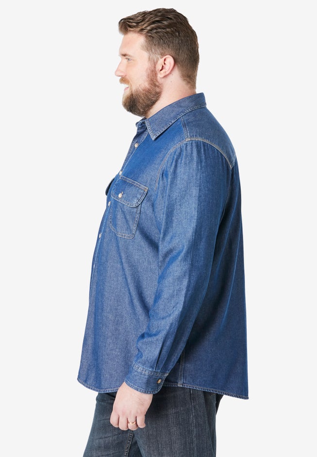 Long Sleeve Denim and Twill Shirt image number 4