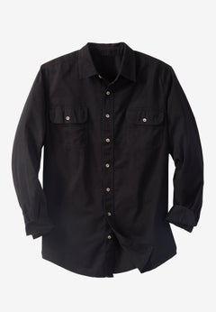 Long Sleeve Denim and Twill Shirt