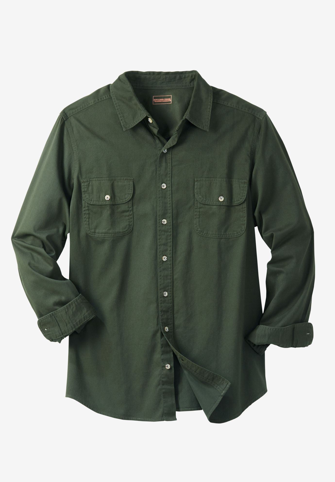 Long Sleeve Denim and Twill Shirt image number 0