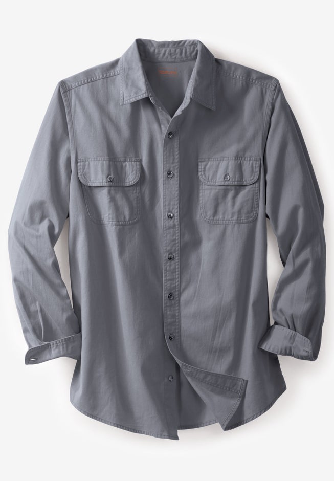 Long Sleeve Denim and Twill Shirt image number 0