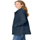 Pleat-Back Denim Jacket image number null