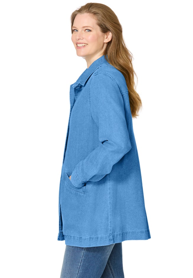 Pleat-Back Denim Jacket image number 2