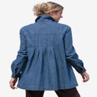 Pleat-Back Denim Jacket image number null