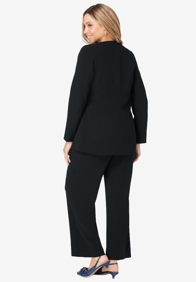 2-Piece Faux Wrap Pantsuit image number 2