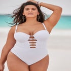 Underwire Lace Up One Piece Swimsuit image number 0