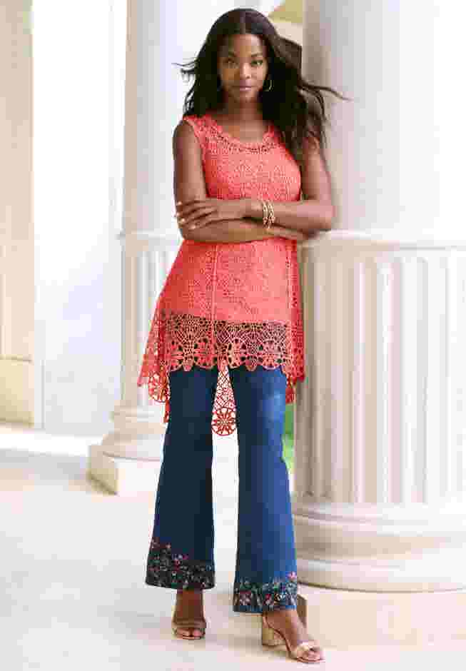 Crochet Pullover Sweater Tank image number 1
