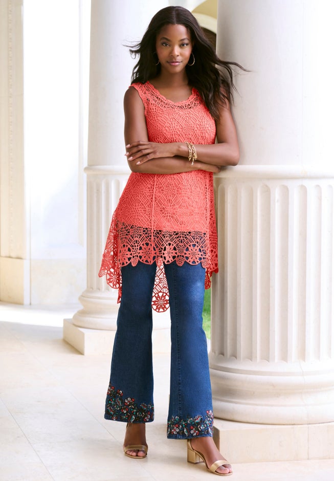 Crochet Pullover Sweater Tank image number 1