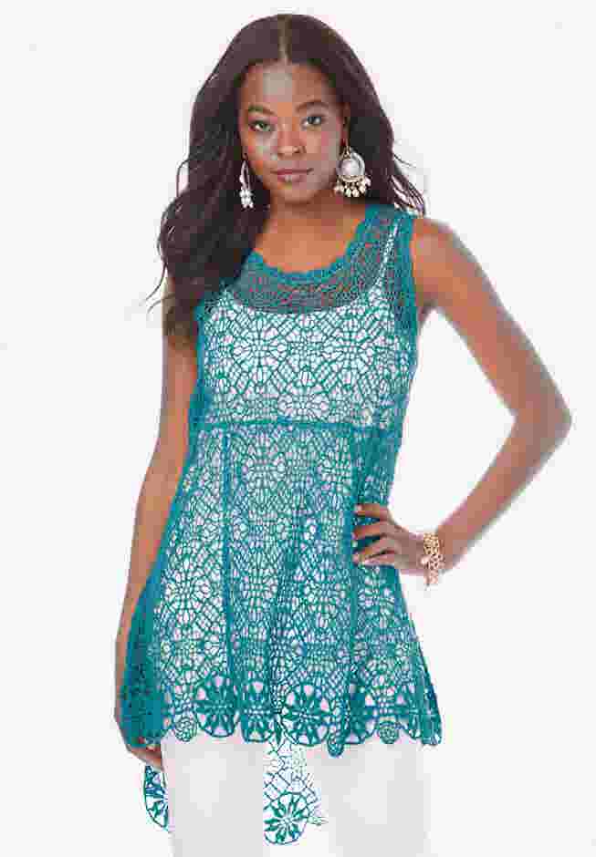 Crochet Pullover Sweater Tank image number 0