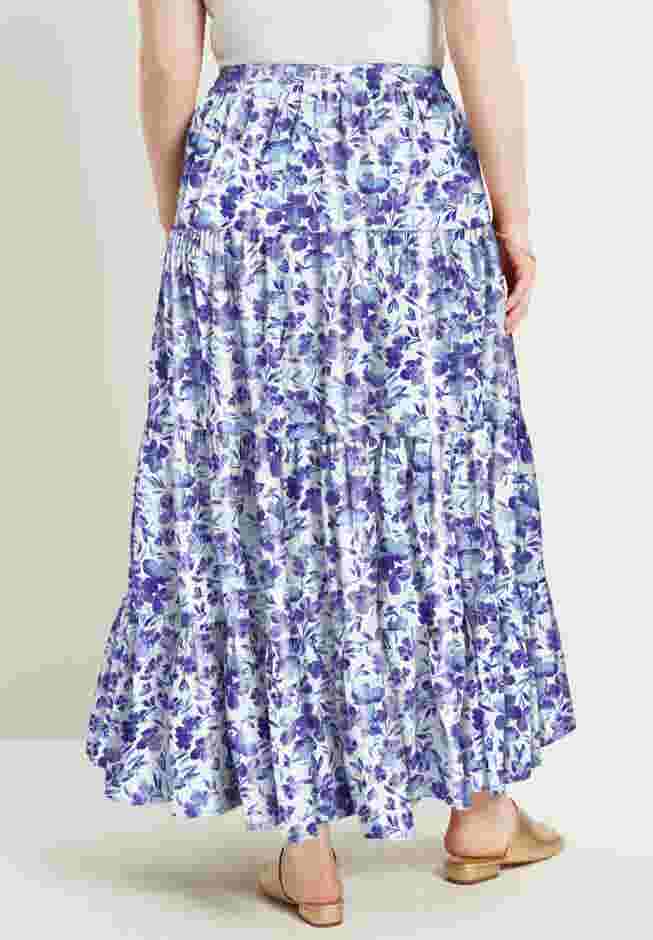 Tiered Midi Skirt image number 1