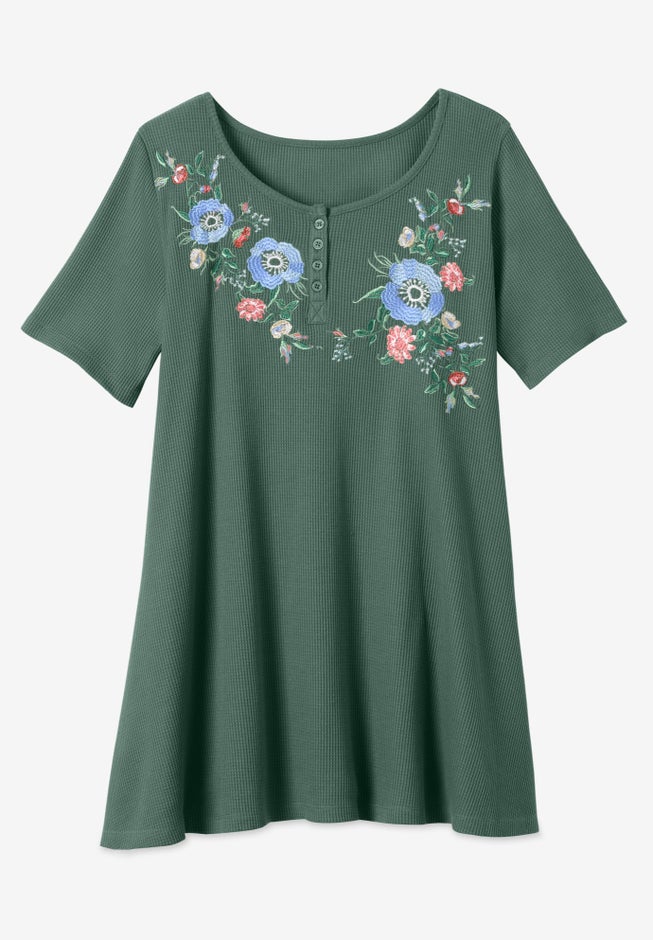 Embroidered Thermal Tunic image number 1