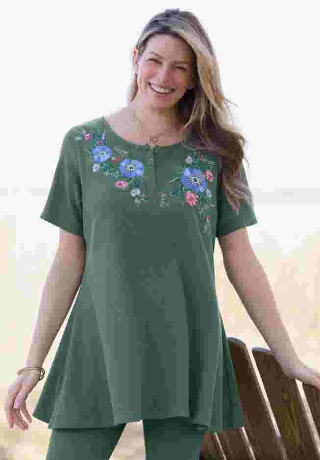 Embroidered Thermal Tunic image number 3