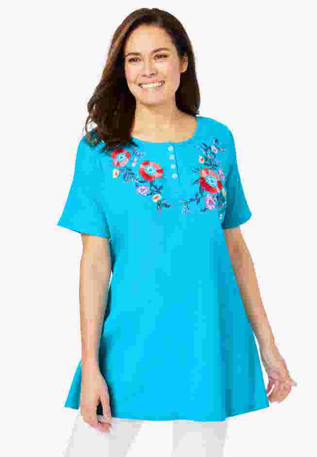 Embroidered Thermal Tunic image number 0