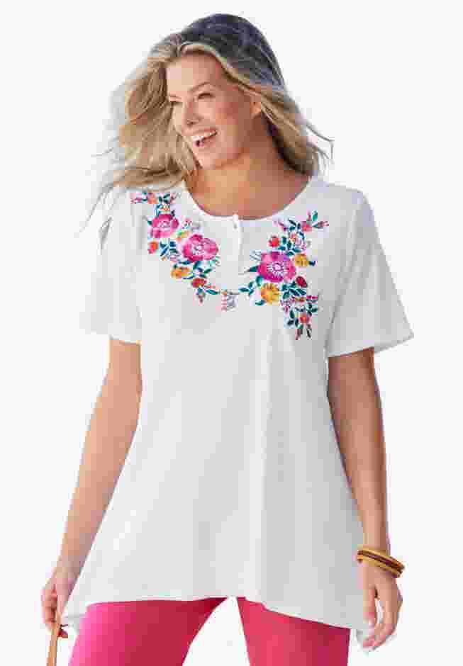 Embroidered Thermal Tunic image number 0