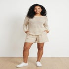 Linen-Blend Pull-On Elastic Waist Shorts image number 4
