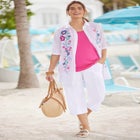 Embroidered Gauze Shirt image number null