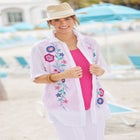 Embroidered Gauze Shirt image number null