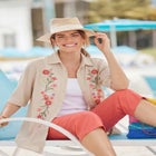 Embroidered Gauze Shirt image number null