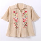 Embroidered Gauze Shirt image number null