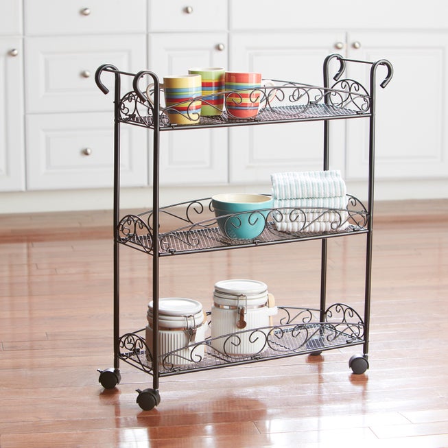 3-Tier scroll Rolling Cart image number null