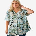 Short Sleeve Inverted Pleat Tunic image number null