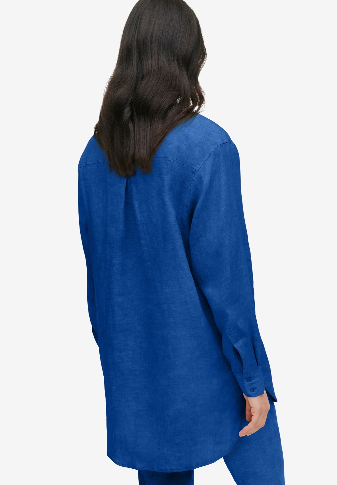 Oversized Linen-Blend Boyfriend Shirt image number 1