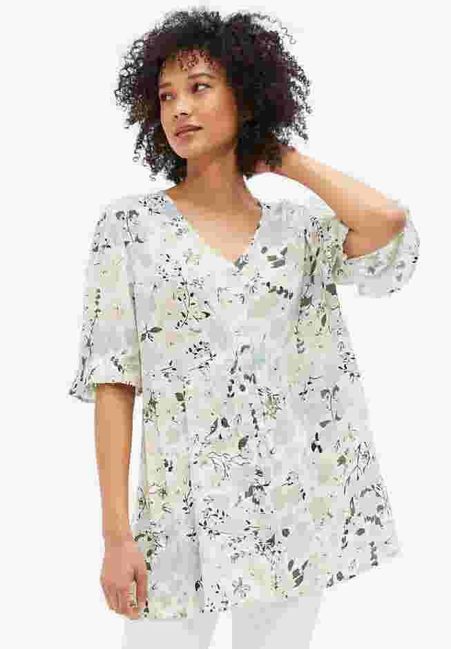 Button Front Crinkle Tunic image number 0