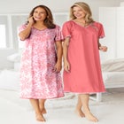 2-Pack Short Silky Gown image number null