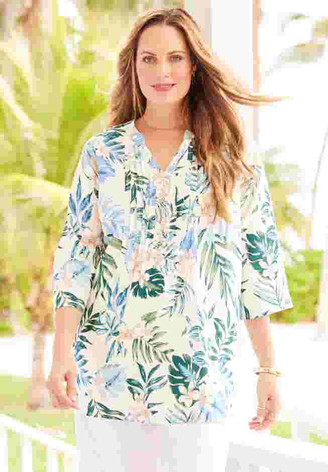 Pleated Linen Tunic image number 0