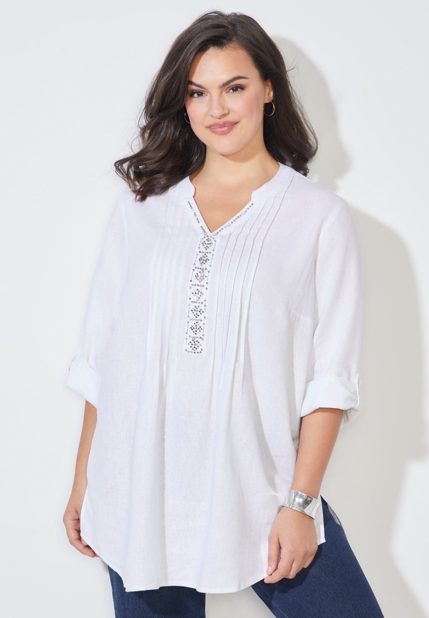 Pleated Linen Tunic image number 0