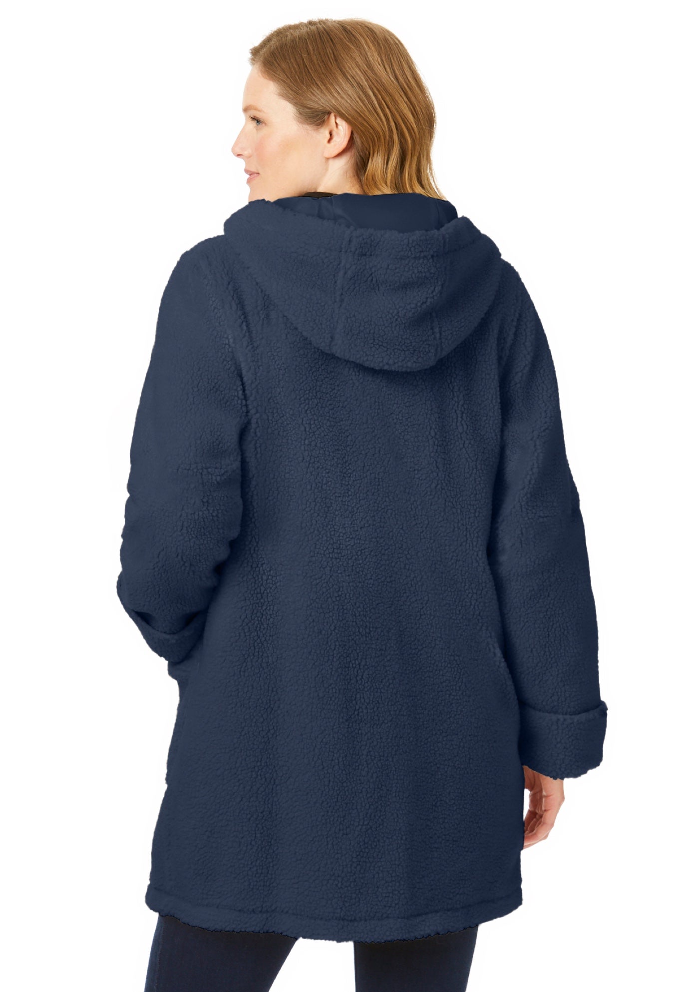 Short Hooded Berber Fleece Jacket image number 1