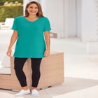 Perfect Short-Sleeve V-Neck Tunic image number null