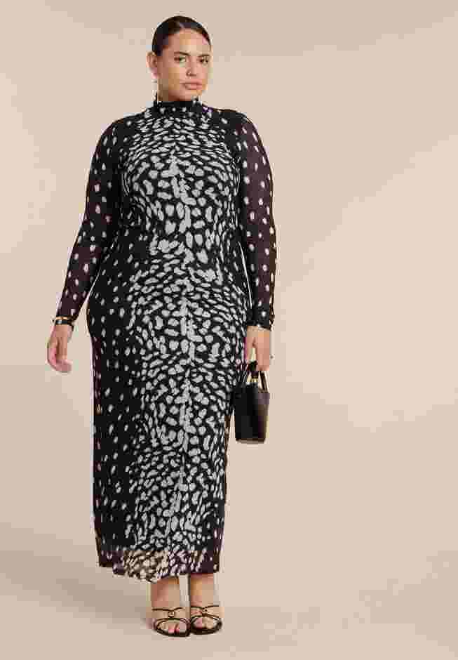 Mesh Print Maxi Dress image number 1