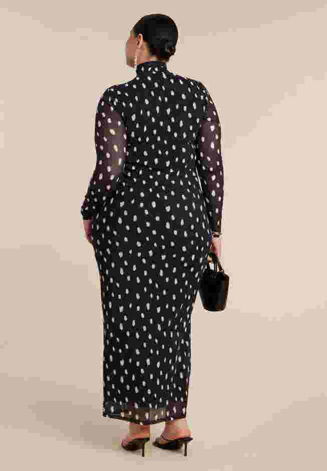 Mesh Print Maxi Dress image number 2